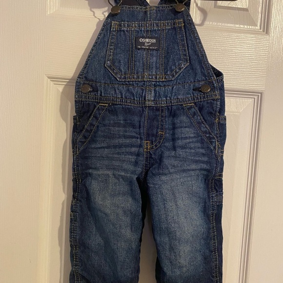 Fleece Lined Oshkosh B’Gosh Denim Overalls - Picture 3 of 8